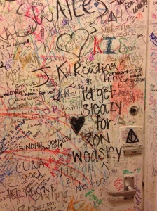 Inside of the bathrooms at the Elephant House